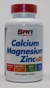 Calcium Magnesium Zinc + D3 – 90 tabletter framsida