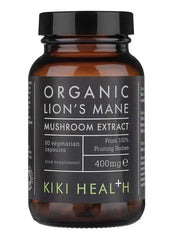 Organic Lion's Mane Mushroom Extract baksida med näringsinformation
