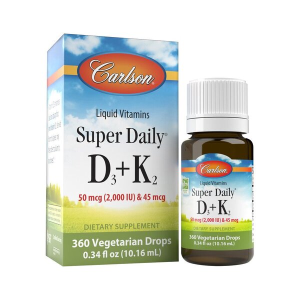 Carlson Labs Super Daily D3+K2 framsida