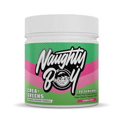Naughty Boy Crea-Greens ingredienser etikett