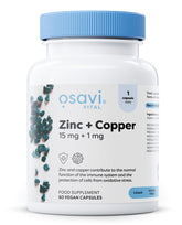 Osavi Zinc + Copper 15mg + 1mg framsida
