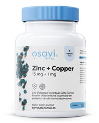 Osavi Zinc + Copper 15mg + 1mg framsida