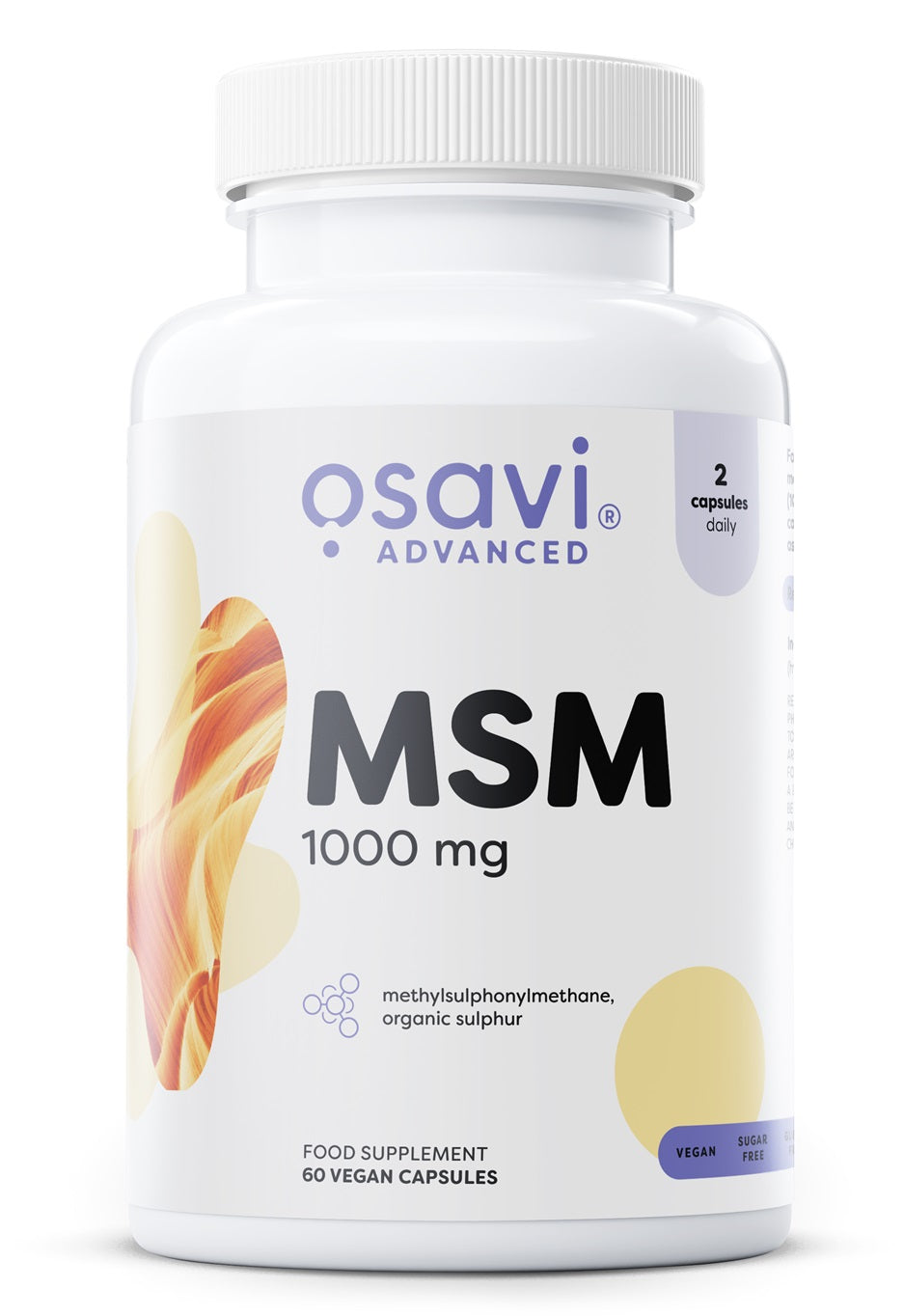 MSM 1000mg Ledstöd & Muskelåterhämtning framsida
