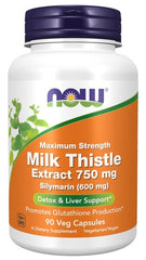 NOW Foods - Milk Thistle Extract - 750mg Maximum Strength - 90 Vcaps