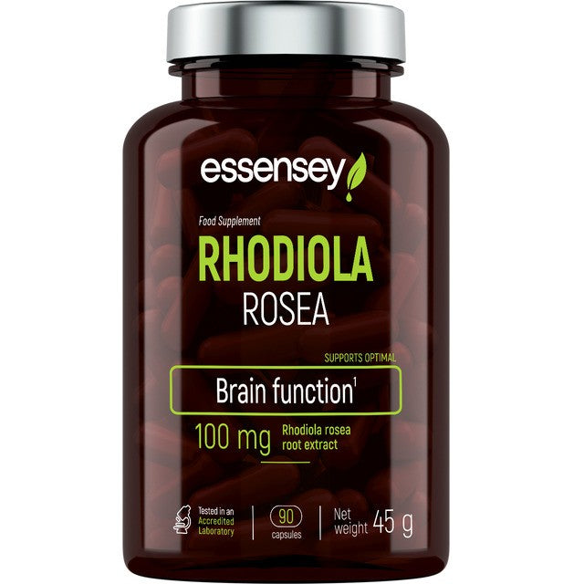 Rhodiola Rosea 100mg – 90 kapslar baksida näringsinformation