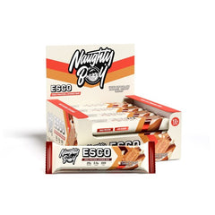 Naughty Boy - Esco Proteinbar, Hvid Chokolade Karamel Småkage - 12 x 65g