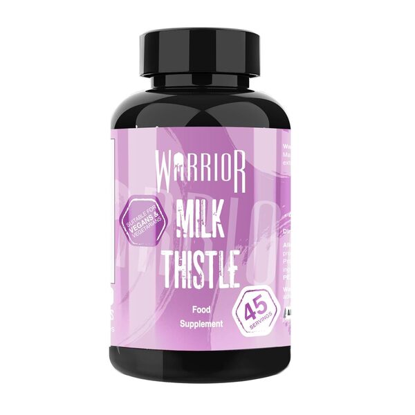 Warrior Milk Thistle 90 Caps - baksida näringsfakta