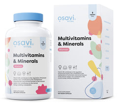 Osavi Multivitamins & Minerals Woman baksida näringsfakta