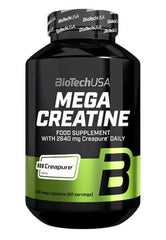 BioTechUSA Mega Creatine baksida med näringsinformation