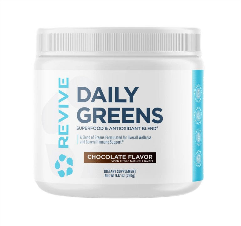 Revive Daily Greens grönt pulver framsida