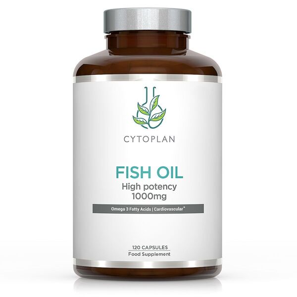 Fish Oil – Omega-3 baksida med näringsinformation