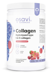 Osavi Collagen Hydrolysed Type I & III baksida näringsfakta