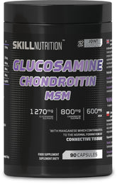 Skill Nutrition Glucosamine Chondroitin MSM baksida näringsfakta