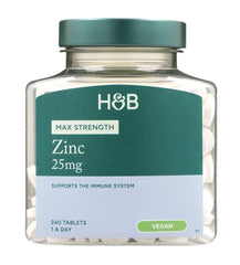 Max Strength Zinc 25mg baksida näringsfakta