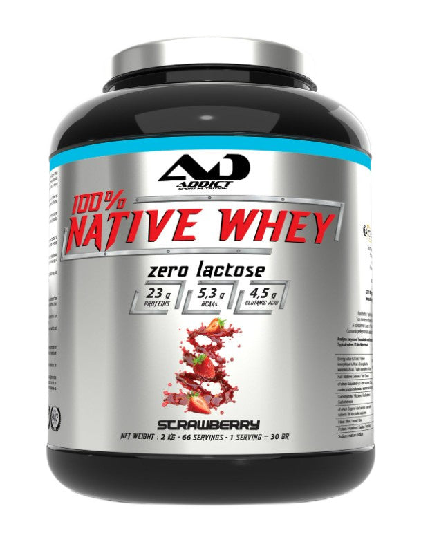 Addict Sport Nutrition 100% Native Whey Zero Lactose framsida