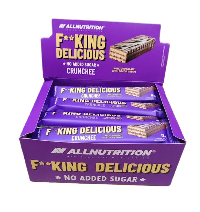 Allnutrition - Fitking Delicious Crunchee, Milk Chocolate With Cocoa Cream - 20 x 18g