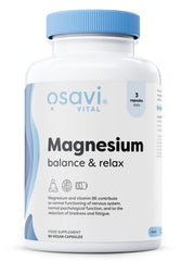 Magnesium Balance & Relax – 90 kapslar baksida näringsfakta
