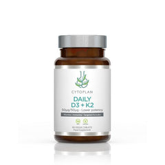 Cytoplan - Daily D3 + K2 - 60 Vegaanitablettia