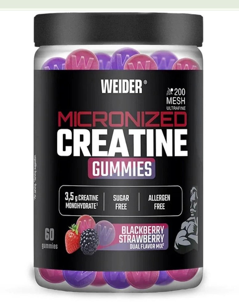 Micronized Creatine Gummies – Björnbär & Jordgubb baksida näringsfakta
