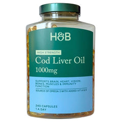 Holland & Barrett Cod Liver Oil ingredienser och dosering