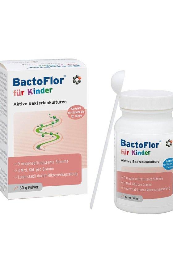 Intercell Pharma Bactoflor for Children, 60 g probiotic powder for healthy gut flora in kids.
