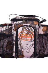 Isolator Fitness ISOBAG 2nd Gen, durable 3-meal cooler bag with camouflage design and mesh pockets.