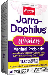 Jarrow Formulas Jarro-Dophilus Women probiotic supplement for healthy vaginal flora and urinary tract health.