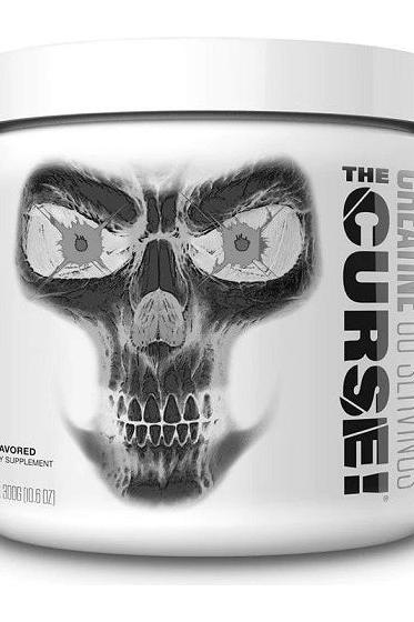 JNX Sports The Curse! Creatine supplement tub with skull design, enhancing muscle size and performance.