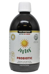 Joy Day Probiotic liquid supplement, 500 ml, loaded with live probiotic bacterial strains for gut health.