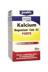 JutaVit Calcium Magnesium Zinc D3 Forte tablets packaging, essential minerals for body health, 90 tablets