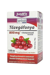 JutaVit Cranberry and Goldenrod supplement box, 800mg, 100 tablets for urinary health support.