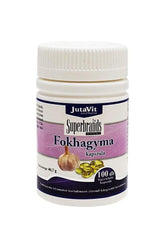 JutaVit Garlic Extract capsules bottle with 100 softgels for heart and immune support.