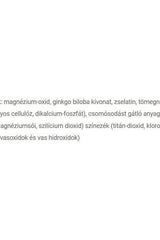 Ingredients list for JutaVit Ginkgo Biloba 120 mg + Magnesium 150 mg capsules including magnesium oxide and ginkgo biloba extract.