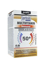 JutaVit Multivitamin Immuner tablets for seniors 50+ in packaging, promoting health and wellness for older adults.