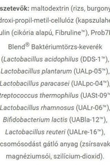 Ingredient list for JutaVit Probium 7 + Inulin highlighting live bacteria strains and other components.