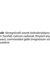 Ingredients list for JutaVit Selenium tablets including additives and compounds in Hungarian.
