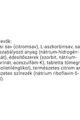 Ingredients list for JutaVit Vitamin C effervescent tablets, including citric acid and sweeteners.