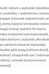 Ingredients list for JutaVit Vitamin C 1000 mg Forte + D3 chewable tablets includes natural flavor, sweeteners, and extracts.