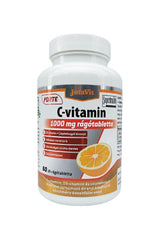 JutaVit Vitamin C 1000 mg Forte chewable tablets, orange flavor, 60 tablets for immune support.
