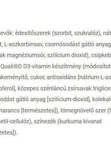 Ingredient list detailing sweeteners, vitamin D3, stabilizers, and additives for Quali®D product.