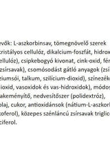 Ingredient list for JutaVit Vitamin C tablets including L-ascorbic acid and other supplements.