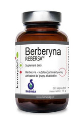 Kenay Berberine Rebersa supplement bottle, contains bioactive alkaloids, supports health benefits.