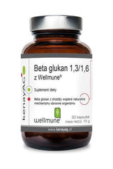 Kenay Beta-glukan 1,3/1,6 med Wellmune i en burk, 60 kapslar för kosttillskott.