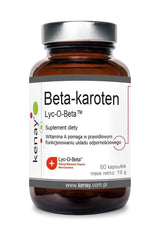 Kenay Beta-karoten Lyc-O-Beta supplement bottle with 60 capsules for Vitamin A benefits