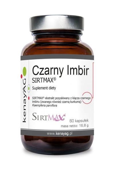 Czarny Imbir SIRTMAX® dietary supplement with 60 capsules, sourced from black ginger for antioxidant benefits. Czarny Imbir SIRTMAX® dietary supplement with 60 capsules, sourced from black ginger for antioxidant benefits.