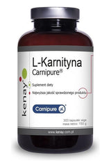 Kenay Carnipure L-Carnitine supplement in a bottle, supports energy production and weight loss.