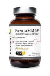 Kenay Kurkuma BCM-95 dietary supplement with piperine for improved wellness and bioavailability.