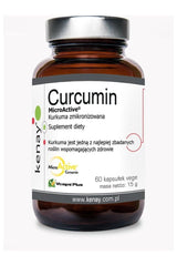 Kenay Curcumin MicroActive dietary supplement bottle with antioxidant and anti-inflammatory benefits.