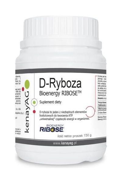 Kenay D-Ribose supplement jar, 150 g, promoting energy levels and cellular metabolism.