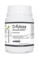 Kenay D-Ribose supplement jar, 150 g, promoting energy levels and cellular metabolism.